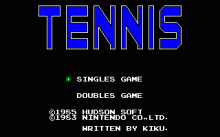 任天堂のテニスのタイトル画像